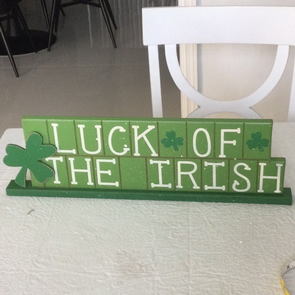 Green 'Luck of the Irish' Sign